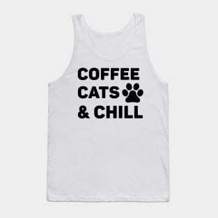 Coffee Cat and chill Tank Top